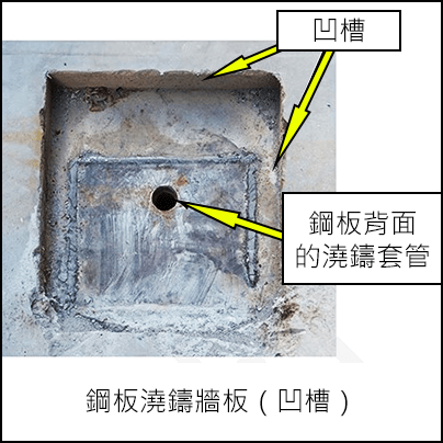 鋼板澆鑄牆板（凹槽）