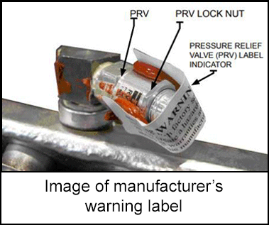 Manufacturer's warning label