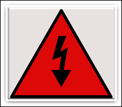 Electrical hazard warning sign