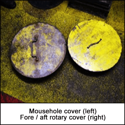 Mousehole cover and fore/aft rotary cover
