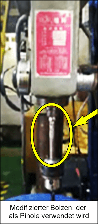 516-s2-DE.png Modifizierter Bolzen, der als Pinole verwendet wird