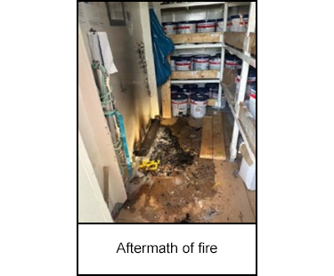 Aftermath of fire