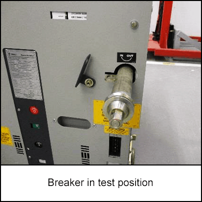 Breaker in test position