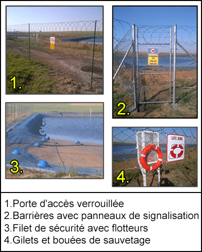 Emplacement où la victime décédée a tenté de s'asseoir une fois que la conduite a cédé, et à partir duquel elle a glissé dans le barrage anti-pollution