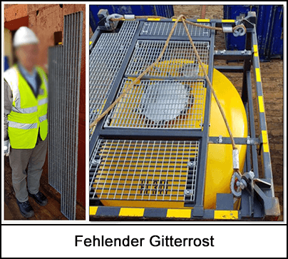 Fehlender Gitterrost