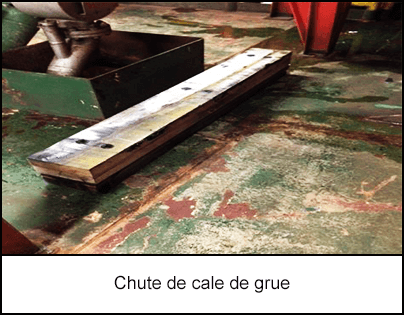 Chute de cale de grue