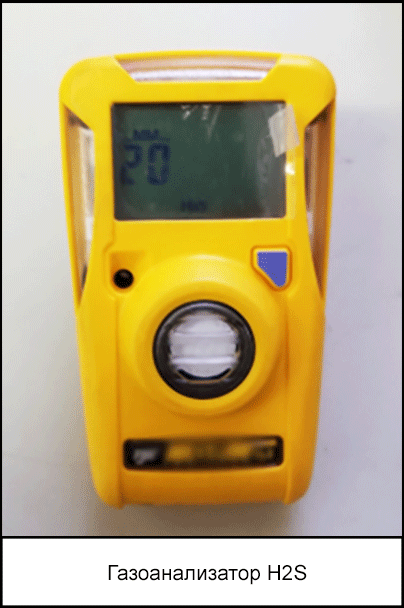 Цифровой газоанализатор сероводорода желтого цвета