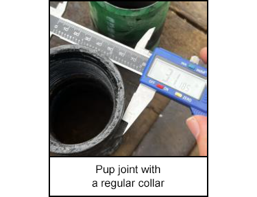 Pup joint with a regular collar