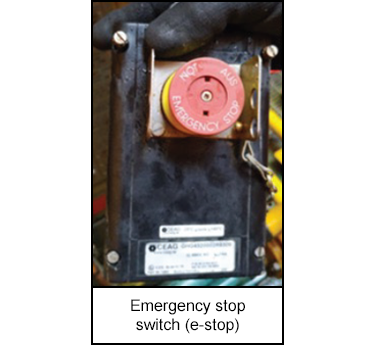 Emergency stop switch (e-stop)