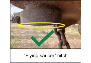 “Flying saucer” hitch