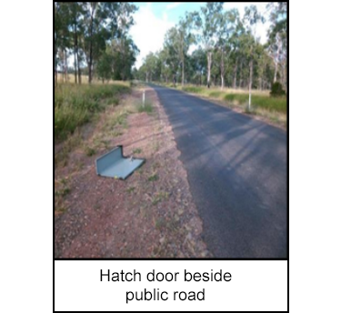 Hatch door beside public road