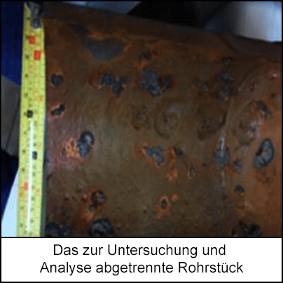 355-s3-DE.png Das zur Untersuchung und Analyse abgetrennte Rohrstück