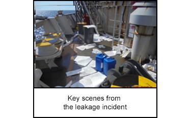 Key scenes from the leakage incident