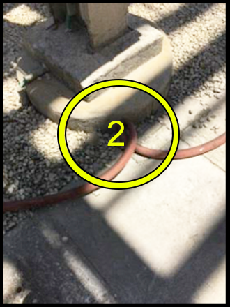 The air supply hose using during tank cleaning with a kink that cut off the air supply.