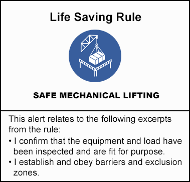 Life Saving Rule | Safe Mechanical Lifting