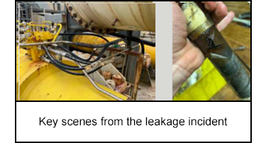 Key scenes from the leakage incident