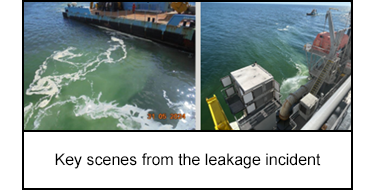 Key scenes from the leakage incident