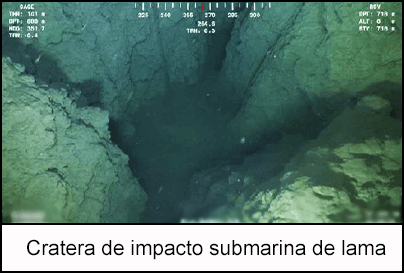 Cratera de impacto submarina de lama