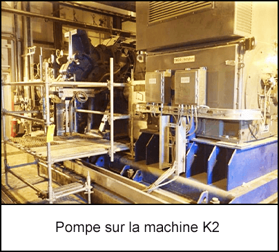 Pompe sur la machine K2 