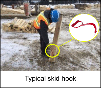 Typical skid hook