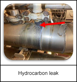 Hydrocarbon leak