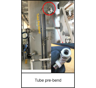 Tube pre-bend