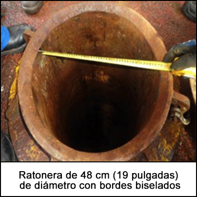 Ratonera de 48 cm (19 pulgadas) de diámetro con bordes biselados
