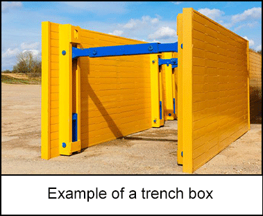 Example of a trench box