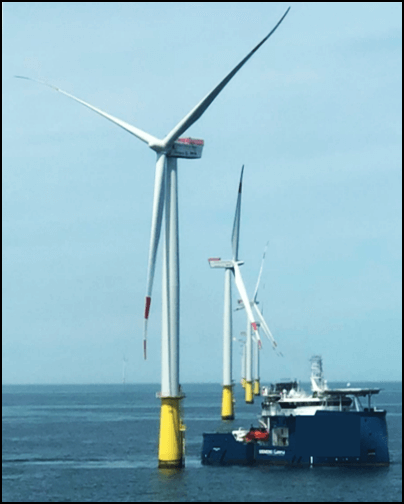 Wind turbines offshore