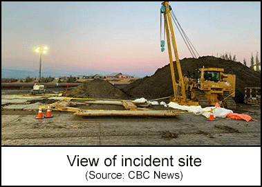 View of incident site