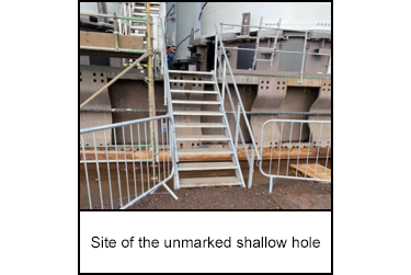 Site of the unmarked shallow hole
