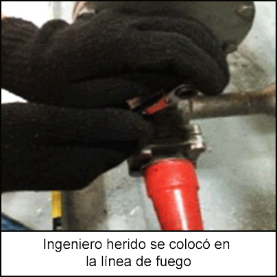 Ingeniero herido se colocó en la línea de fuego