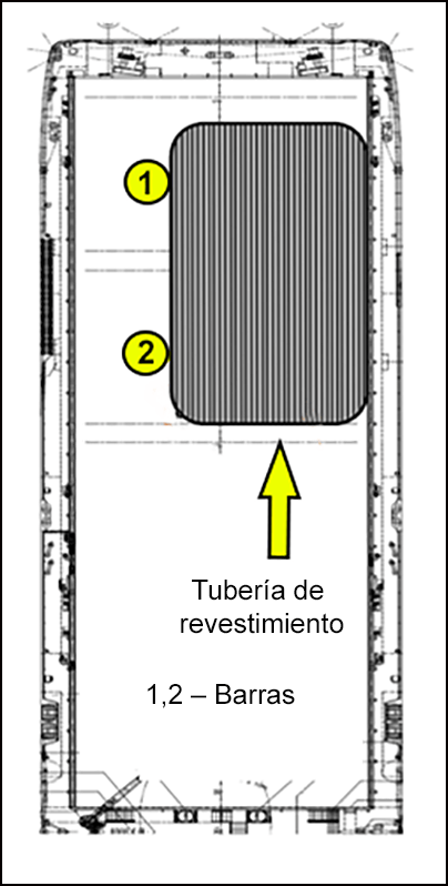 Tubería de revestimiento con barras 