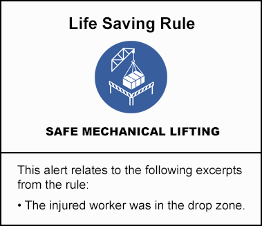 Life saving rule - safe mechanical lifting